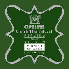 Optima Goldbrokat Premium E-Saite 1/8-geigen, 0,28 mm, Kugel