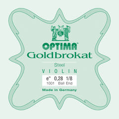 Optima Goldbrokat E-Saite 1/8-Geige, 0,28 mm, Kugel