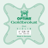 Optima Goldbrokat E-Saite 1/8-Geige, 0,28 mm, Kugel