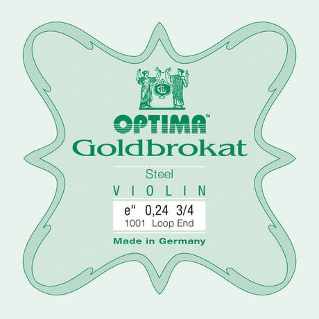 Optima Goldbrokat E-Saite 3/4-Geige, 0,24 mm, Schlaufe