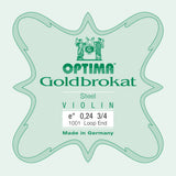 Optima Goldbrokat E-Saite 3/4-Geige, 0,24 mm, Schlaufe
