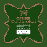 Optima Goldbrokat Premium Brassed E-Saite für geige 4/4, 0,27 mm, Schlaufe