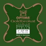 Optima Goldbrokat Premium Brassed E-Saite 4/4-geigen, 0,27 mm, Kugel
