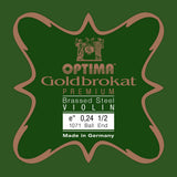 Optima Goldbrokat Premium Brassed E-Saite 1/2-Geige, 0,24 mm, Kugel