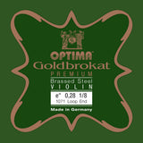 Optima Goldbrokat Premium Brassed E-Saite für 1/8-Geige, 0,28 mm, Schlaufe