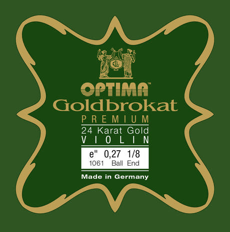 Optima Goldbrokat 24K Gold E-Saite für 1/8-Violine, 0,27 mm, Kugel