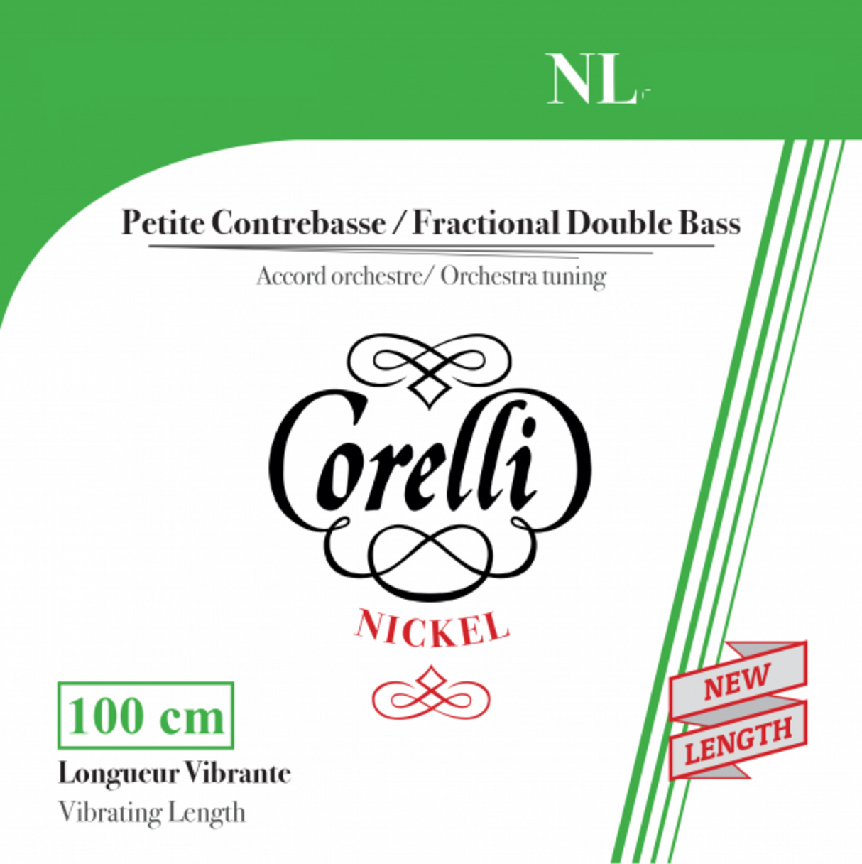 Corelli Kontrabass Saiten Fractional - small scale - D 1/2 (302A)