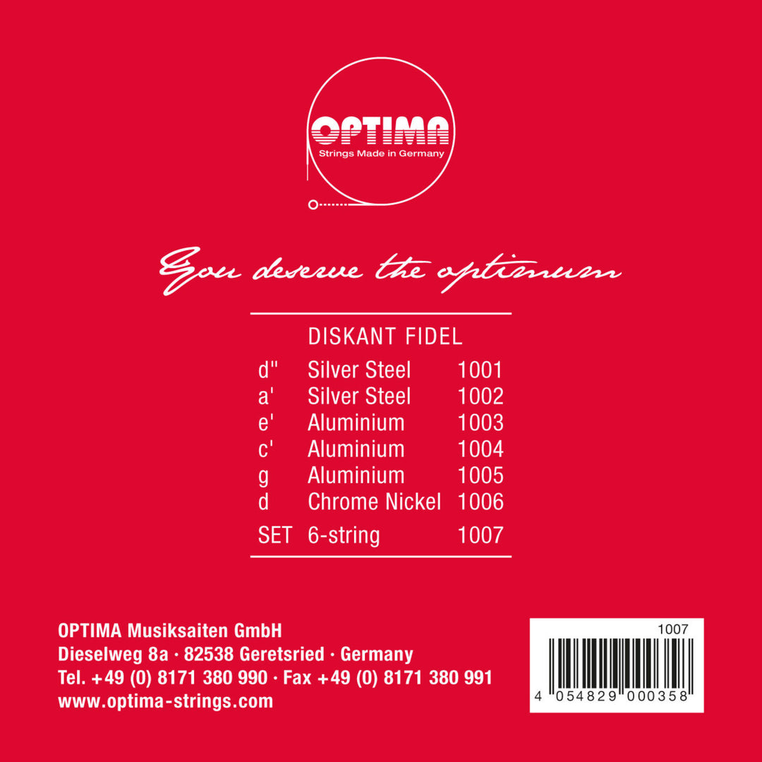 Optima Fidel Saiten Stahl - Satz 6-saitig (1007)