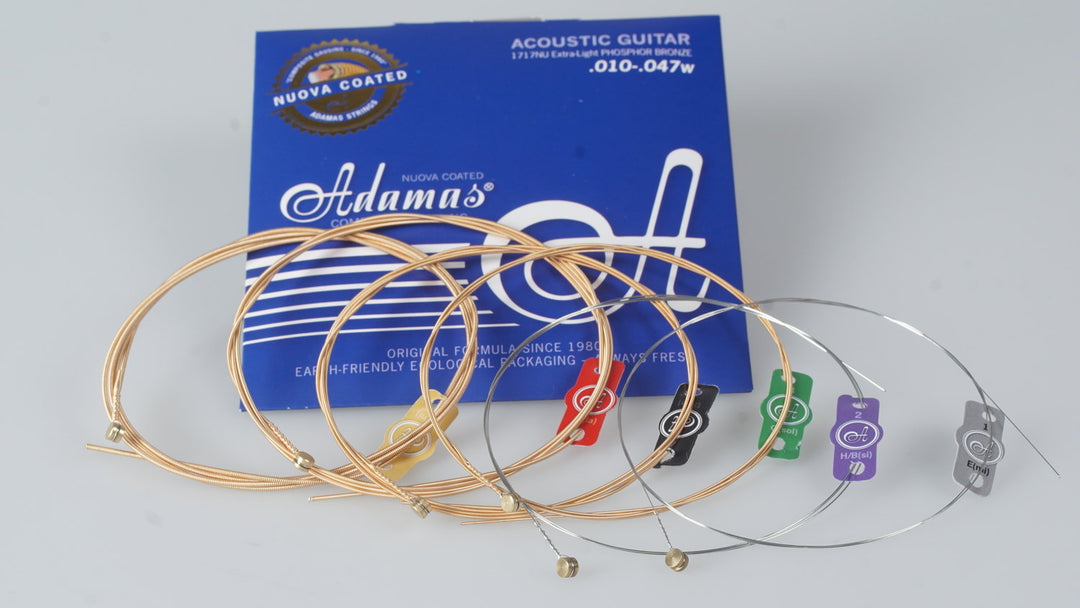 Adamas Saiten für Akustikgitarren Nuova phosphor bronze beschichtet - Auch geeignet für Allergiker (1717NU)