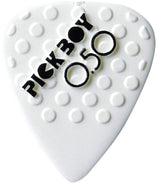 Pick Boy Ceramic Power Plektren 0,50 mm, weiß mit Noppen, 12 Stück
