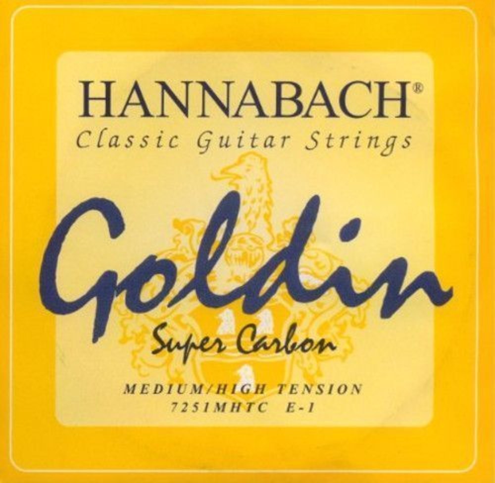 Hannabach 725 E1 Diskantsaite, klassische gitarren, medium/hohe Spannung