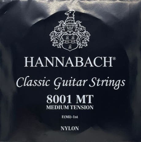 Hannabach 800 E1 Diskantsaite für klassische gitarren, medium tension