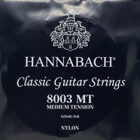 Hannabach 800 G3 Diskantsaite für klassische Gitarren, medium tension