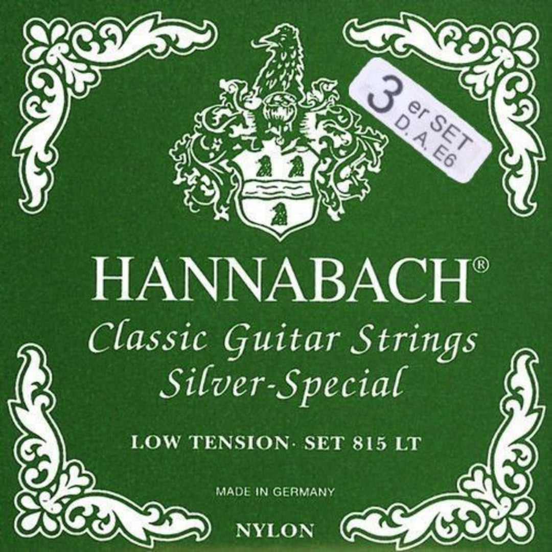 Hannabach Saiten für klassische Gitarren Serie 815 Low tension Silber special - Set von 3 Bass (8157LT)