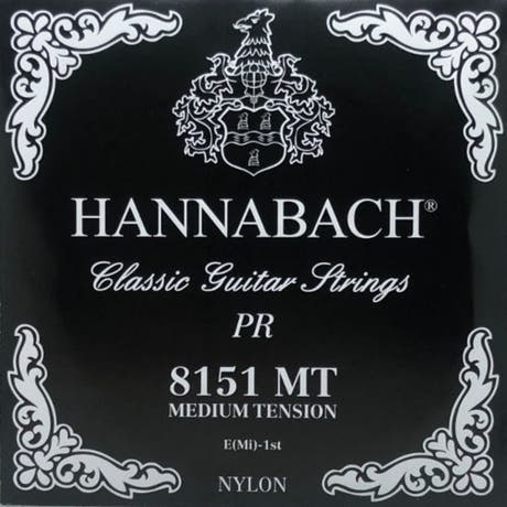 Hannabach 815 E1 Diskantsaite für klassische gitarren, medium tension