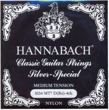 Hannabach 815 D4 Basssaite für klassische Gitarre, medium Spannung