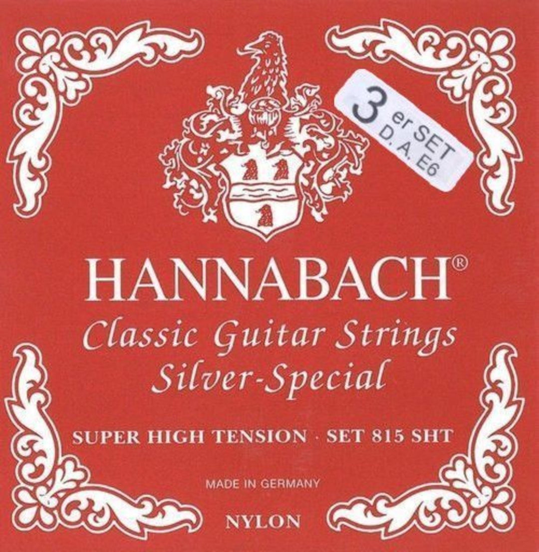 Hannabach Saiten für klassische Gitarren Serie 815 Super High Tension Silber special - 3er Bass super high (8157SHT)