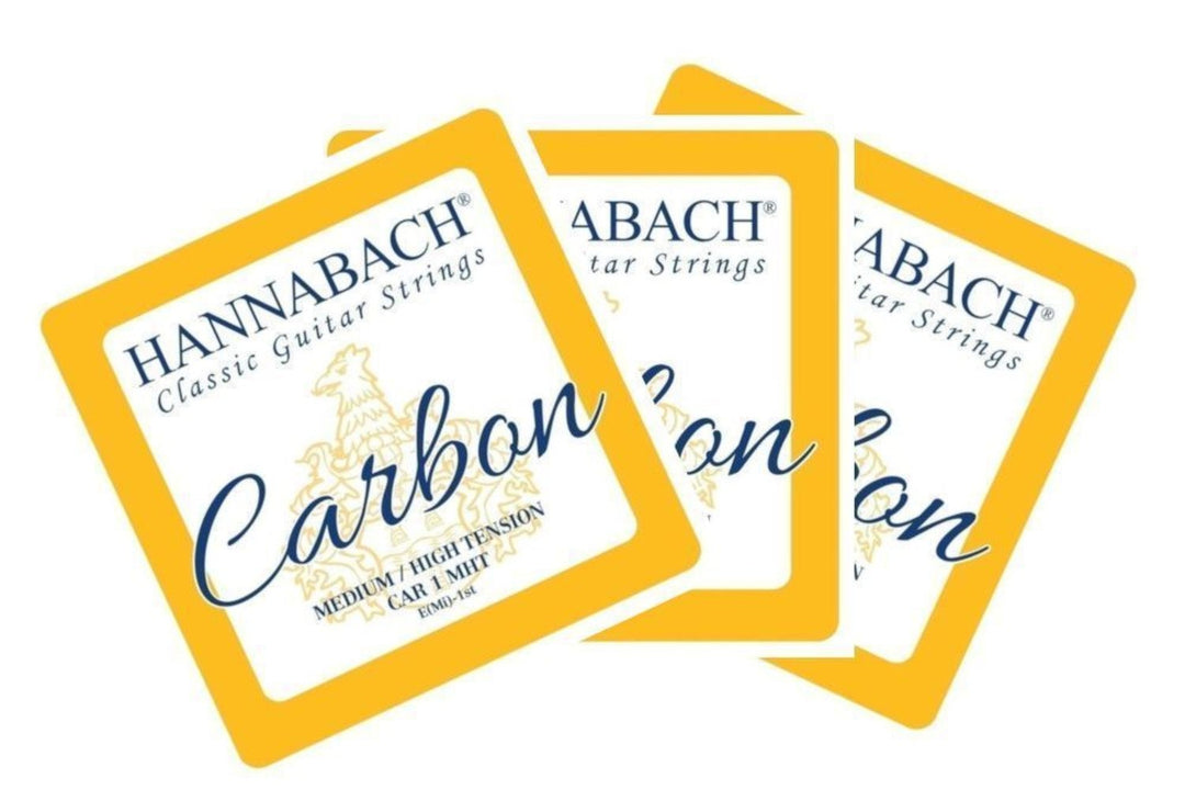 Hannabach Saiten für klassische Gitarren CARBON Medium/High tension Diskant - Set aus 3 Diskantsaiten (CAR8MHT)