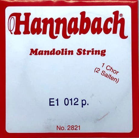 Hannabach 2821012 Mandolinen-Saite E .012", Paar