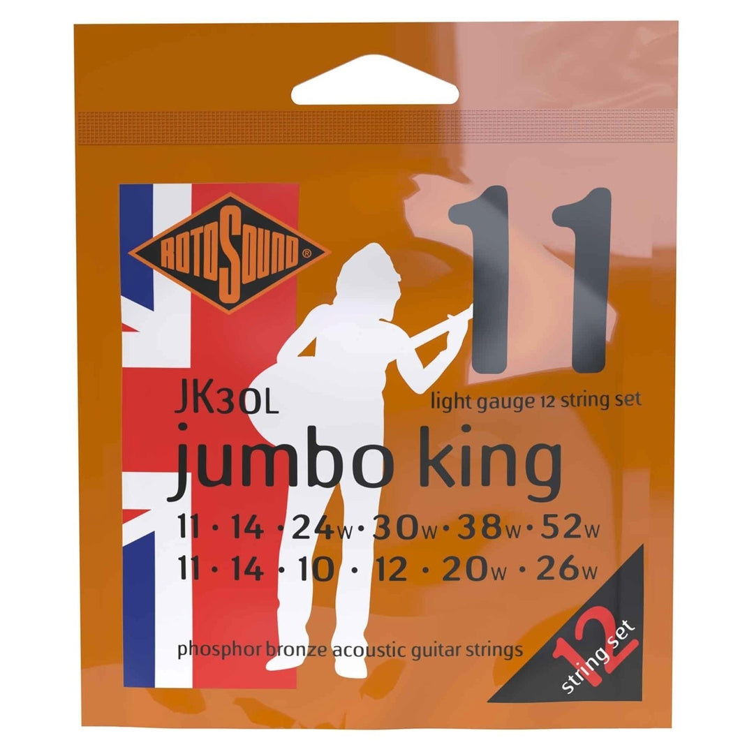 Rotosound Saiten für Akustikgitarren Jumbo King - Set 12-saitig Light 11-52 (JK30L)