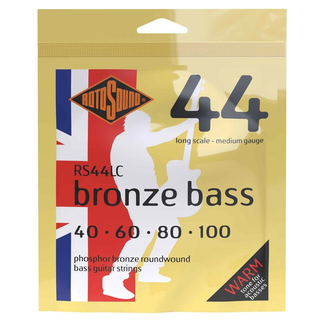 Rotosound Saiten für Akustikbass Bronze Bass 44 - Set 4-saitig Medium 40-100 (RS44LC)