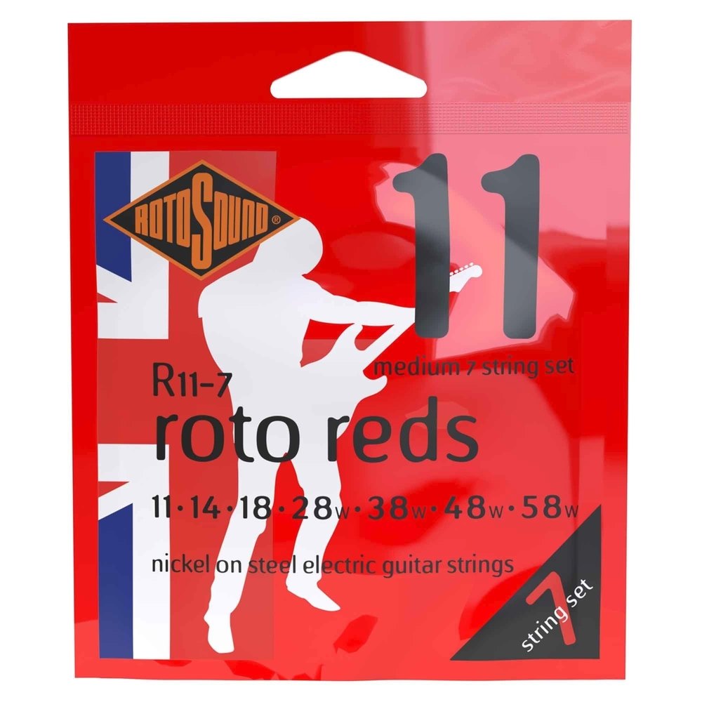 Rotosound Roto Reds R11-7 Saiten für 7-saitige e-gitarre 11-58