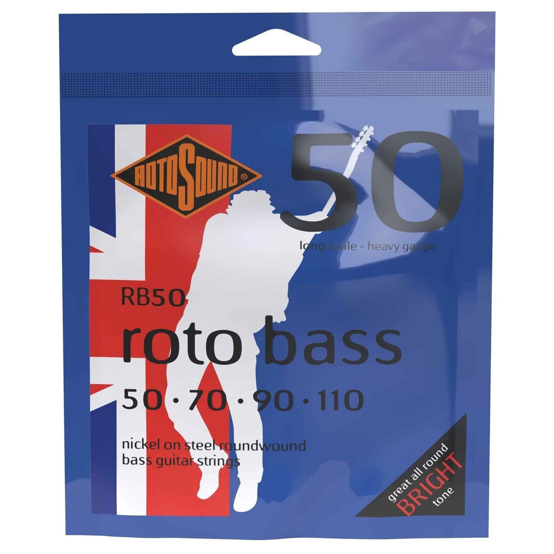 Rotosound E-Bass Saiten Roto Bass - Satz 4-saitig Nickel Heavy 50-110 (RB50)