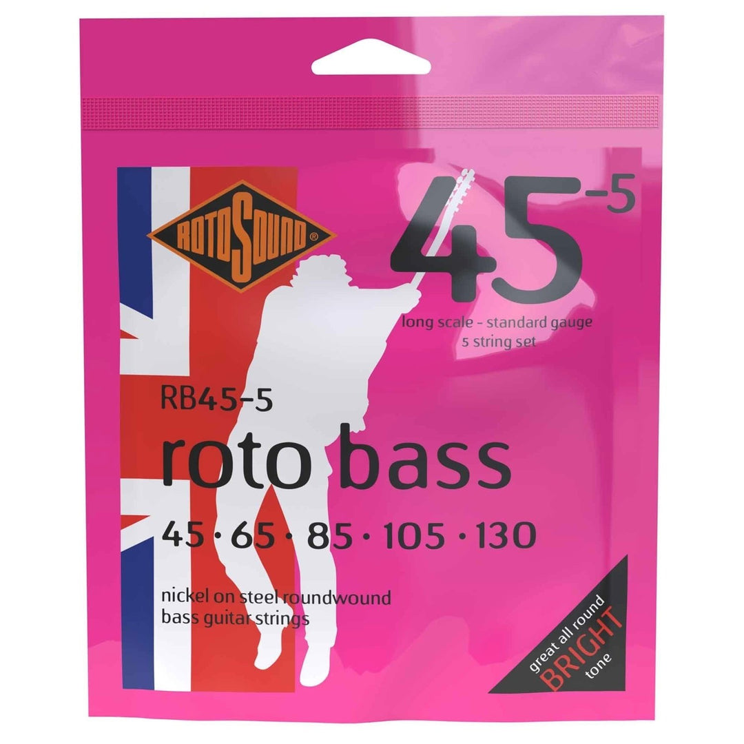 Rotosound E-Bass Saiten Roto Bass - Set 5-saitig Nickel Standard 45-130 (RB45-5)