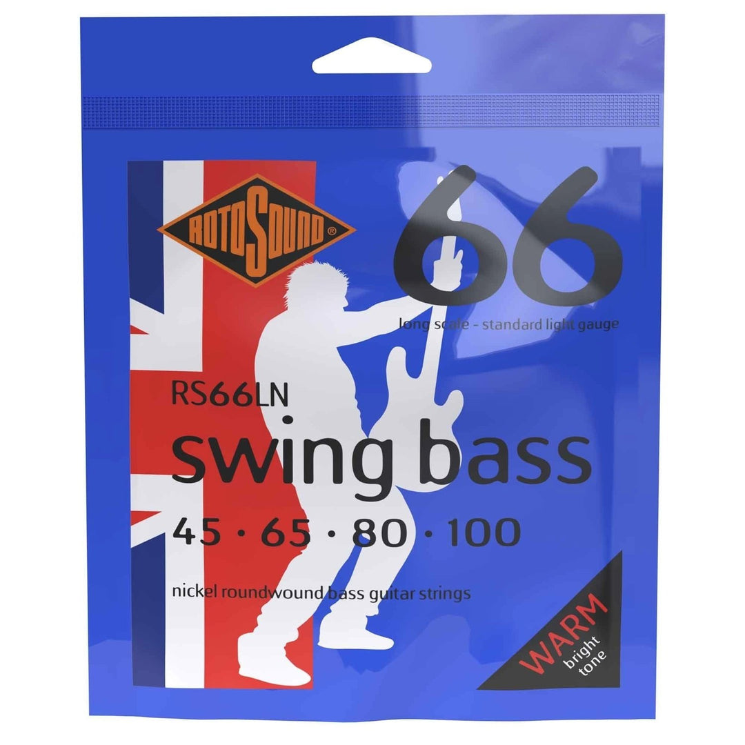 Rotosound E-Bass Saiten Swing Bass 66 - Set 4-saitig Nickel Standard Light 45-100 (RS66LN)