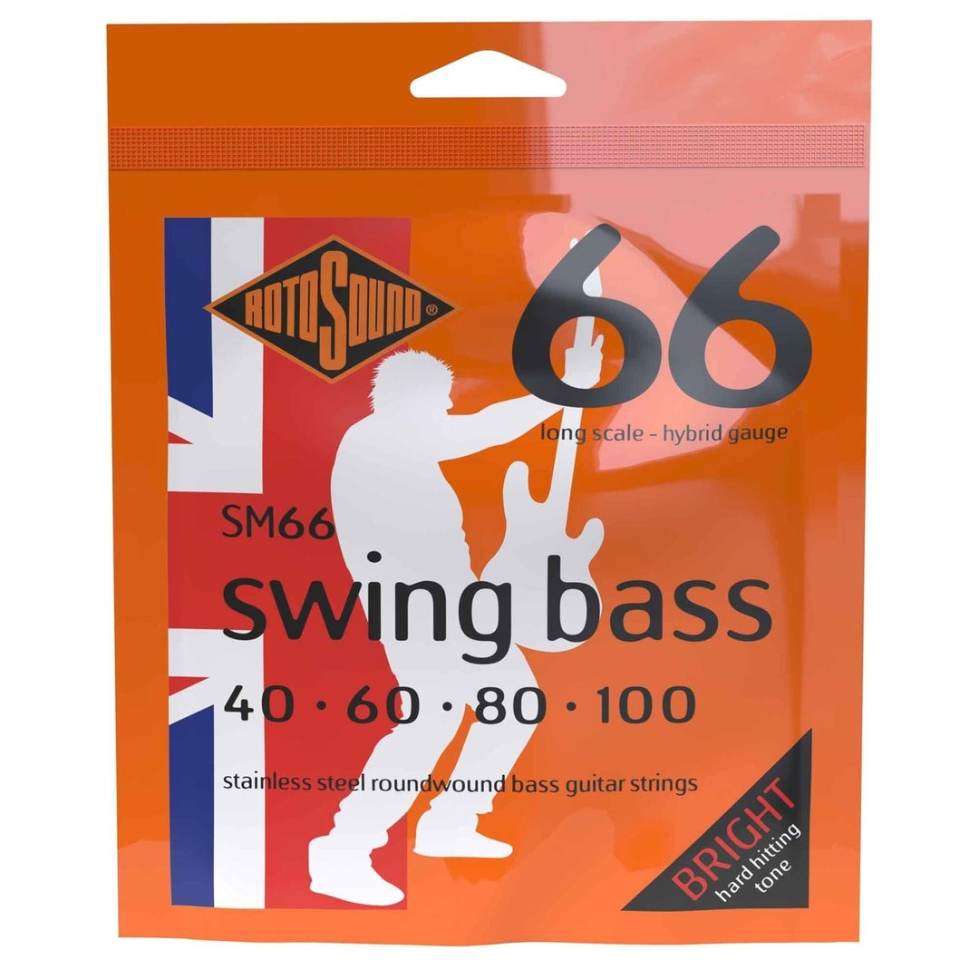 Rotosound E-Bass Saiten Swing Bass 66 - Set 4-saitig Hybrid 40-100 (SM66)