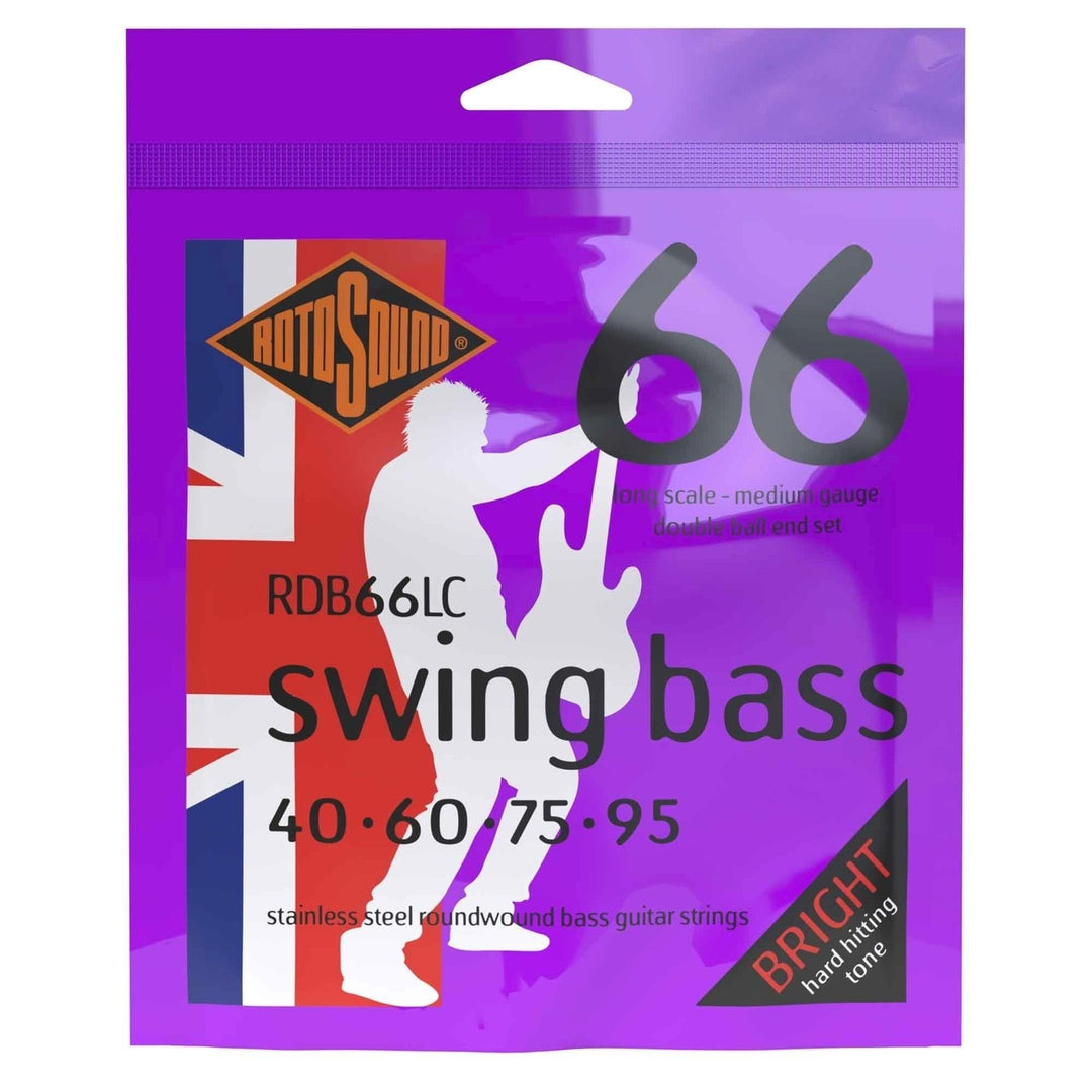 Rotosound E-Bass Saiten Swing Bass 66 Double Ball End - Set 4-str. Medium 40-95 Double Ball (RDB66LC)