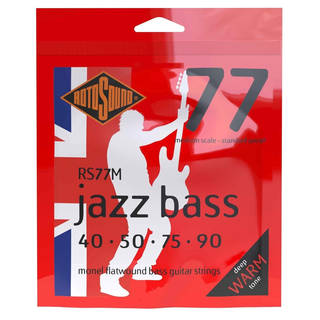 Rotosound Jazz Bass Saiten Jazz Bass 77 - Set 4-saitig Medium 40-90 //Medium scale length (30.5"/772mm to 32"/810mm) (RS77M)