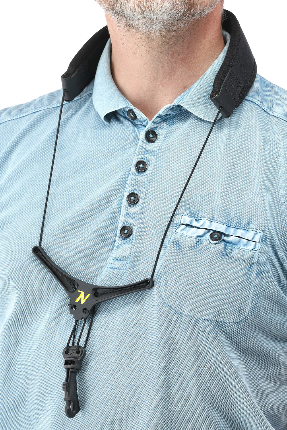 Neotech Bravo Strap Saxophonriemen mit Metallrahmen, matt schwarz