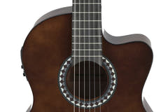 VGS Basic elektroakustische klassische gitarren, walnussfarben