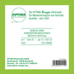 Optima Saiten für Zither Harfen-/Luftresonanzzither Nylon grün 1321 - Set (1321.MSBE)