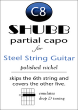 Shubb C8 Teil-Capo für westerngitarre, Drop D
