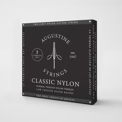 Augustine Saiten für klassische Gitarre Classic Label - 3 x Set Classic Black (normal/low)