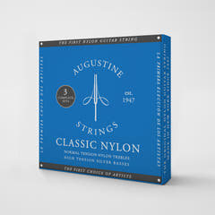 Augustine Saiten für klassische Gitarren Classic Label - 3 x Set Classic Blue (normal/high)