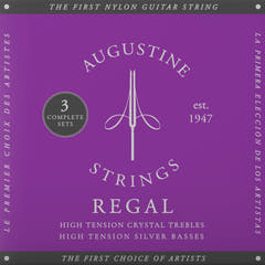 Augustine Saiten für klassische Gitarren Regal Crystal Nylon high - 3 x Set Regal Blue (high/high)