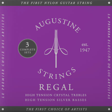 Augustine Saiten für klassische Gitarren Regal Crystal Nylon high - 3 x Set Regal Blue (high/high)