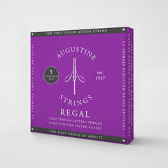Augustine Saiten für klassische Gitarren Regal Crystal Nylon high - 3 x Set Regal Blue (high/high)