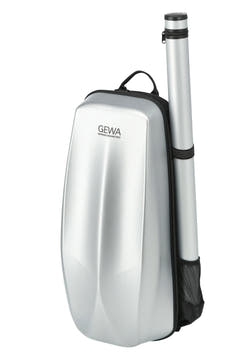 GEWA Rucksack für Geigen case Space Bag - Silber 4/4 - 3/4 (33 x 67 (mit Bogen case 79 ) x 19 cm)