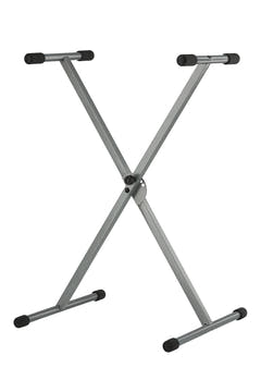 GEWA Keyboardständer, Einfachkreuz, silber