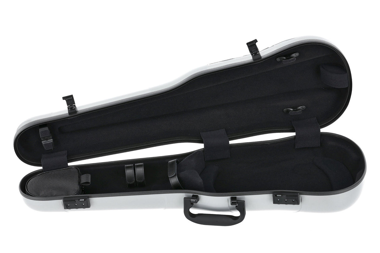GEWA Formgeformte Geigen cases Air 1.7 - Silber metallic hochglanz