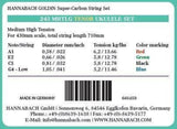 Hannabach Saiten für Ukulele Tenor Ukulele Goldin 243MHTLG low G - Set Low G (243MHTLG)