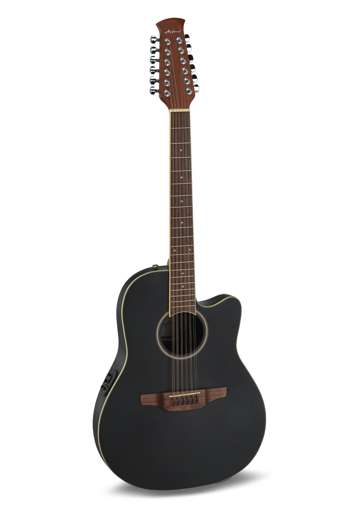 Applause E-Akustik Gitarren AB2412II Mid Cutaway 12-saitig - Black Satin (AB2412II-5S)