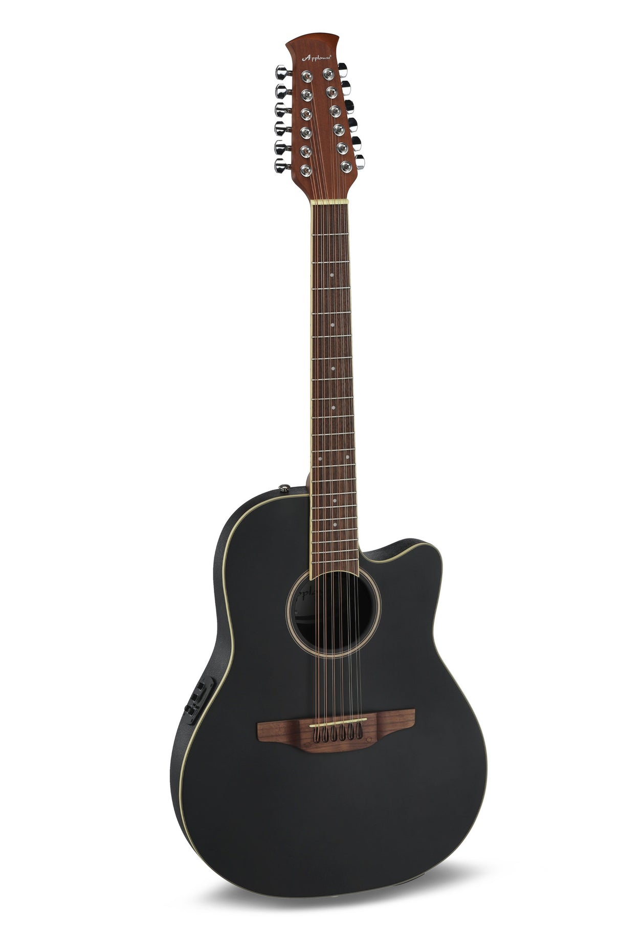 Applause E-Akustik Gitarren AB2412II Mid Cutaway 12-saitig - Black Satin (AB2412II-5S)