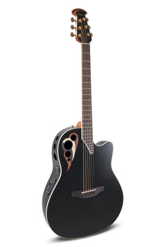 Ovation E-Akustikgitarren Celebrity Elite Deluxe Deep Contour - Black Satin (CDX40-5-G)