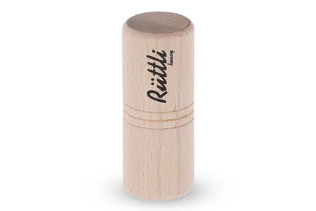 GEWA BSX großer einzelner Shaker aus Buche mit Deckel aus Walnuss