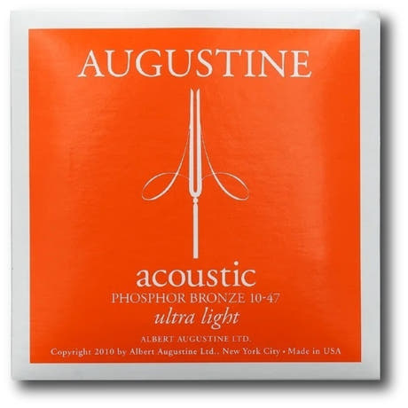 Augustine Acoustic Phosphor Bronze westerngitarren-Saiten, Ultra-Light 10-47